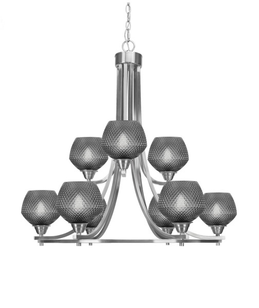 Toltec Lighting - 3409-BN-4622 - Nine Light Chandelier - Paramount - Brushed Nickel