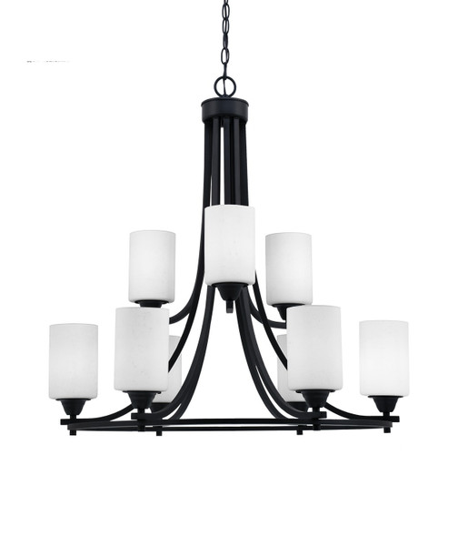 Toltec Lighting - 3409-MB-310 - Nine Light Chandelier - Paramount - Matte Black