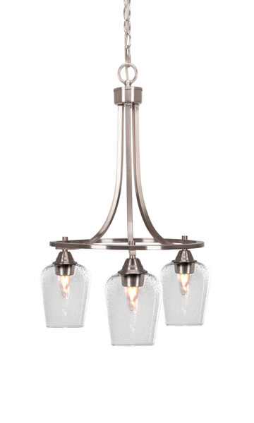 Toltec Lighting - 3413-BN-210 - Three Light Chandelier - Paramount - Brushed Nickel