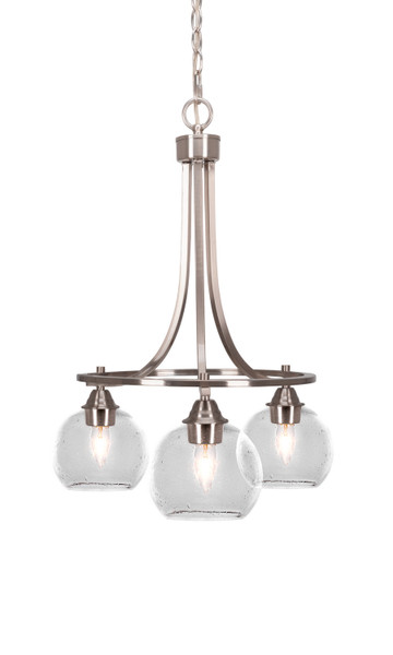 Toltec Lighting - 3413-BN-4100 - Three Light Chandelier - Paramount - Brushed Nickel