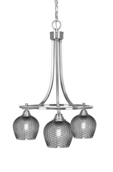 Toltec Lighting - 3413-BN-4602 - Three Light Chandelier - Paramount - Brushed Nickel