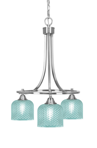Toltec Lighting - 3413-BN-4615 - Three Light Chandelier - Paramount - Brushed Nickel