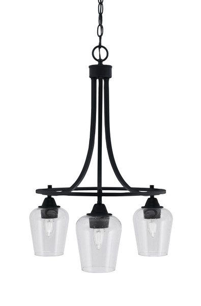 Toltec Lighting - 3413-MB-210 - Three Light Chandelier - Paramount - Matte Black