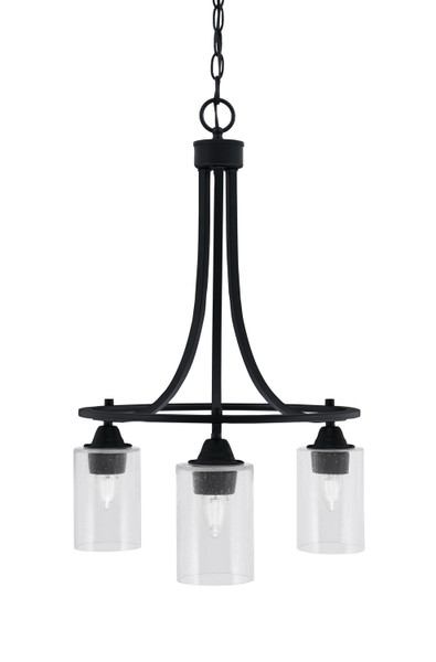 Toltec Lighting - 3413-MB-300 - Three Light Chandelier - Paramount - Matte Black