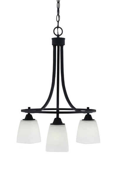 Toltec Lighting - 3413-MB-460 - Three Light Chandelier - Paramount - Matte Black
