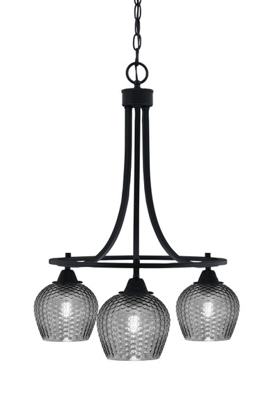 Toltec Lighting - 3413-MB-4602 - Three Light Chandelier - Paramount - Matte Black