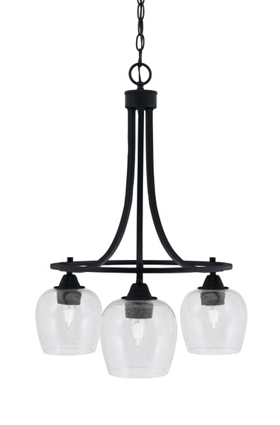 Toltec Lighting - 3413-MB-4810 - Three Light Chandelier - Paramount - Matte Black