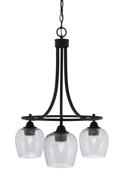 Toltec Lighting - 3413-MB-4812 - Three Light Chandelier - Paramount - Matte Black