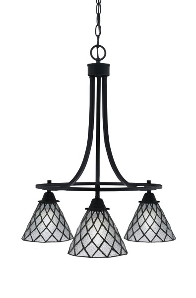 Toltec Lighting - 3413-MB-9185 - Three Light Chandelier - Paramount - Matte Black