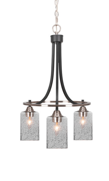Toltec Lighting - 3413-MBBN-3002 - Three Light Chandelier - Paramount - Matte Black & Brushed Nickel