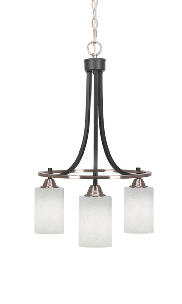 Toltec Lighting - 3413-MBBN-310 - Three Light Chandelier - Paramount - Matte Black & Brushed Nickel