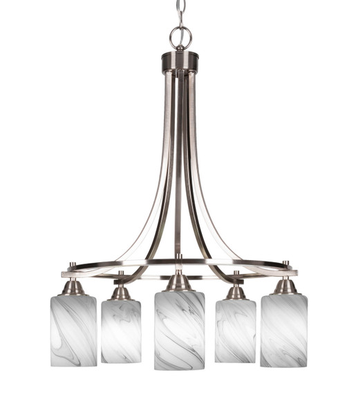 Toltec Lighting - 3415-BN-3009 - Five Light Chandelier - Paramount - Brushed Nickel