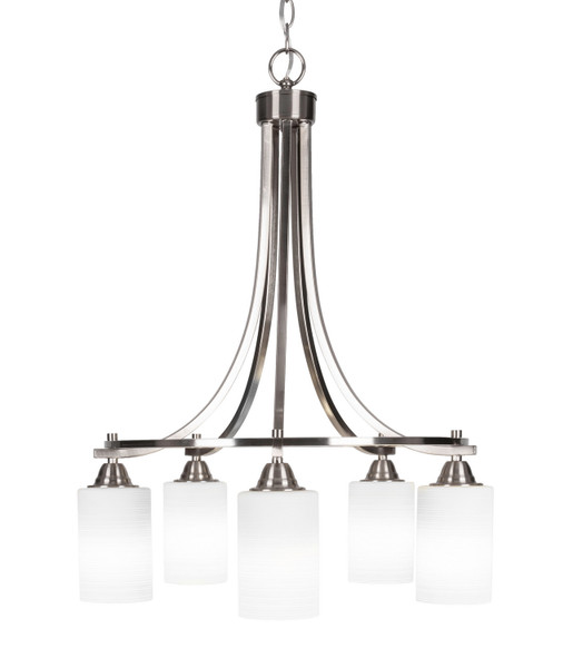 Toltec Lighting - 3415-BN-4061 - Five Light Chandelier - Paramount - Brushed Nickel