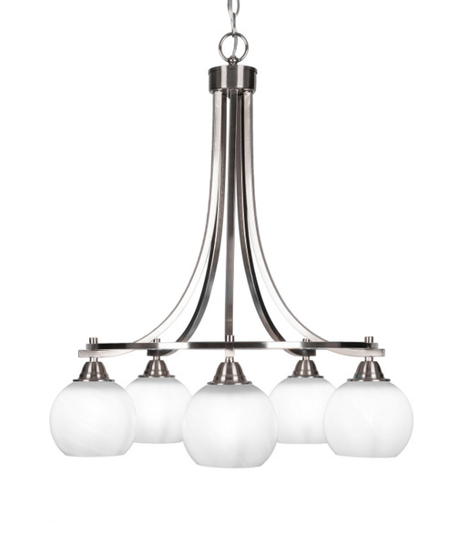 Toltec Lighting - 3415-BN-4101 - Five Light Chandelier - Paramount - Brushed Nickel