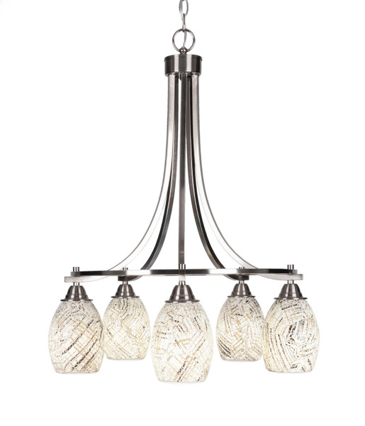 Toltec Lighting - 3415-BN-5054 - Five Light Chandelier - Paramount - Brushed Nickel