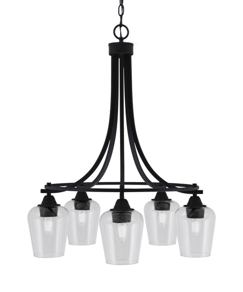Toltec Lighting - 3415-MB-210 - Five Light Chandelier - Paramount - Matte Black