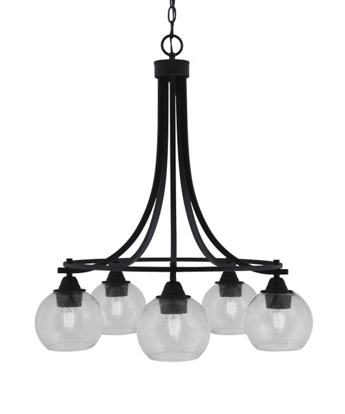 Toltec Lighting - 3415-MB-4100 - Five Light Chandelier - Paramount - Matte Black