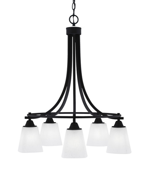 Toltec Lighting - 3415-MB-460 - Five Light Chandelier - Paramount - Matte Black