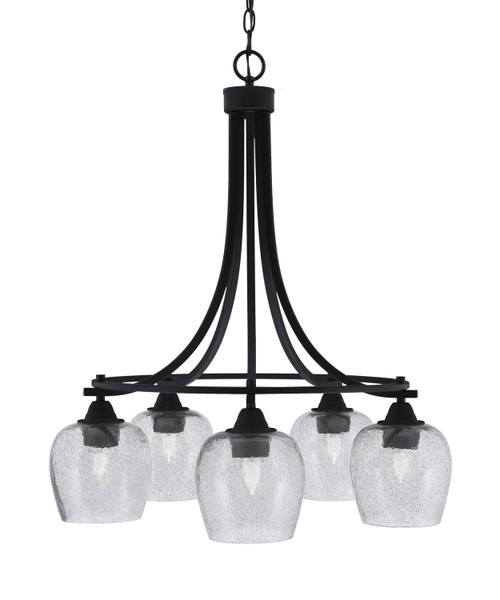 Toltec Lighting - 3415-MB-4812 - Five Light Chandelier - Paramount - Matte Black