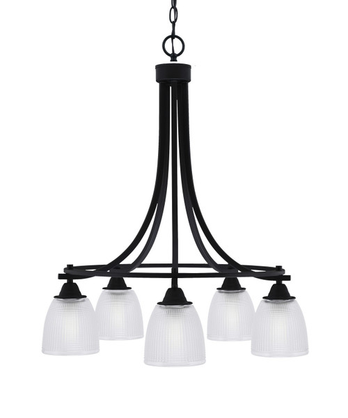 Toltec Lighting - 3415-MB-500 - Five Light Chandelier - Paramount - Matte Black