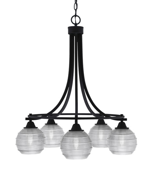Toltec Lighting - 3415-MB-5110 - Five Light Chandelier - Paramount - Matte Black
