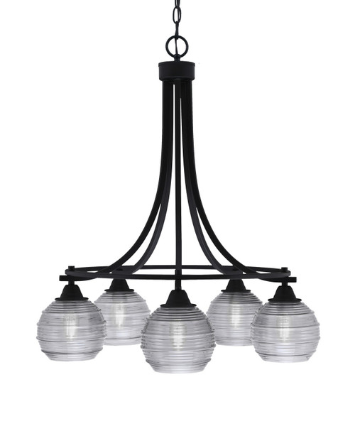 Toltec Lighting - 3415-MB-5112 - Five Light Chandelier - Paramount - Matte Black