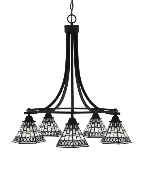 Toltec Lighting - 3415-MB-9105 - Five Light Chandelier - Paramount - Matte Black