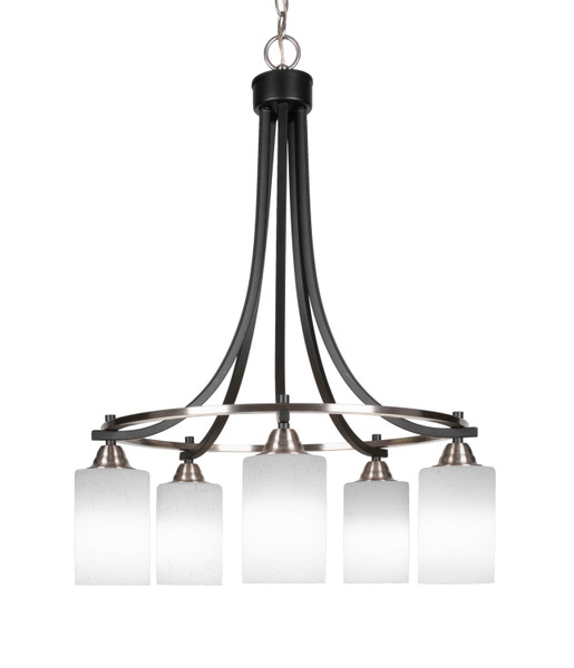Toltec Lighting - 3415-MBBN-310 - Five Light Chandelier - Paramount - Matte Black & Brushed Nickel