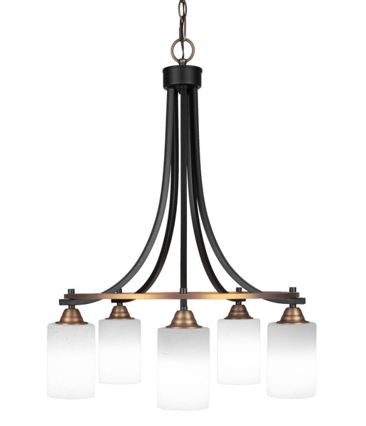 Toltec Lighting - 3415-MBBR-310 - Five Light Chandelier - Paramount - Matte Black & Brass