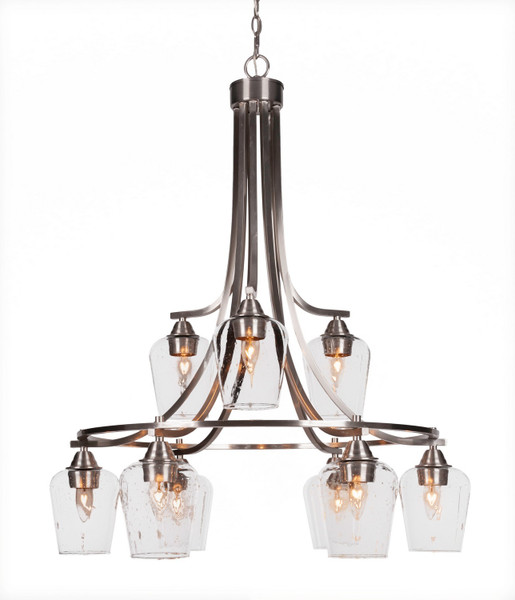 Toltec Lighting - 3419-BN-210 - Nine Light Chandelier - Paramount - Brushed Nickel