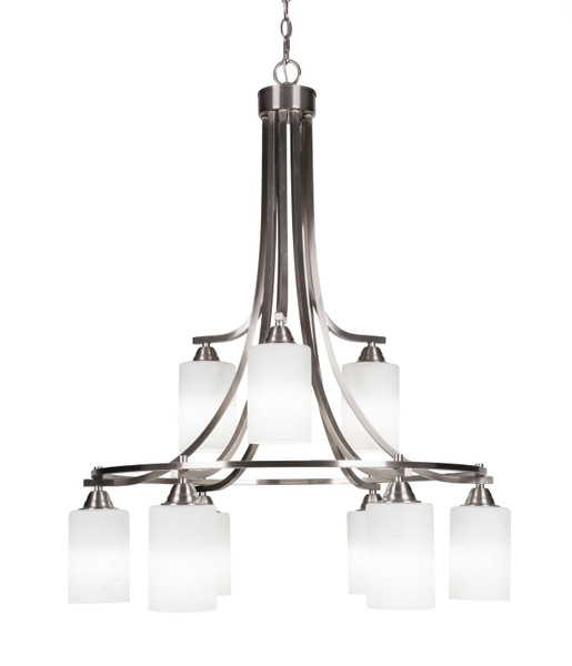 Toltec Lighting - 3419-BN-310 - Nine Light Chandelier - Paramount - Brushed Nickel