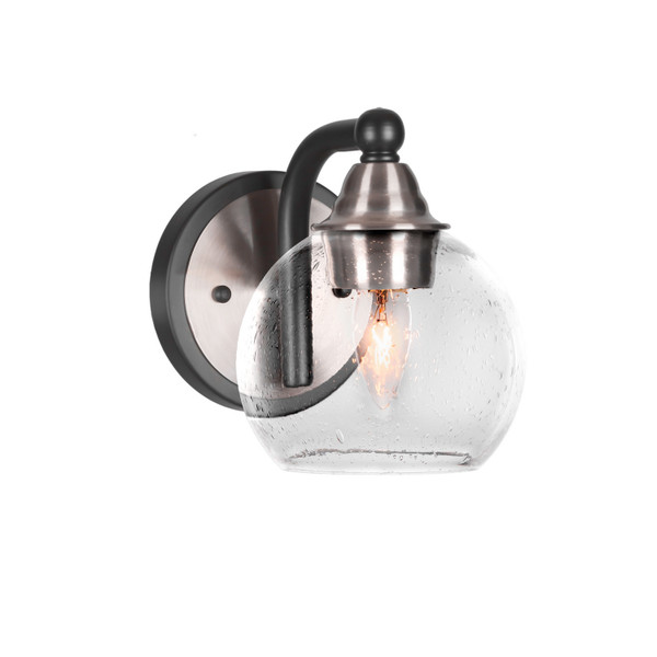 Toltec Lighting - 3421-MBBN-4100 - One Light Wall Sconce - Paramount - Matte Black & Brushed Nickel