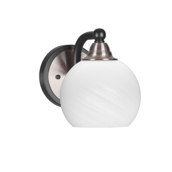 Toltec Lighting - 3421-MBBN-4101 - One Light Wall Sconce - Paramount - Matte Black & Brushed Nickel