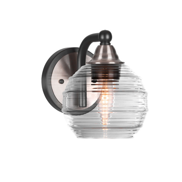 Toltec Lighting - 3421-MBBN-5110 - One Light Wall Sconce - Paramount - Matte Black & Brushed Nickel