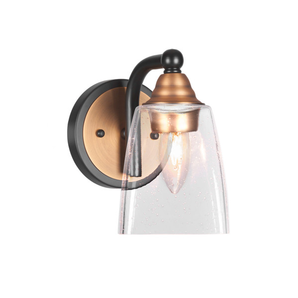 Toltec Lighting - 3421-MBBR-461 - One Light Wall Sconce - Paramount - Matte Black & Brass