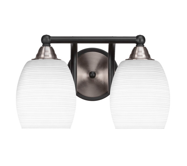 Toltec Lighting - 3422-MBBN-4021 - Two Light Bath Bar - Paramount - Matte Black & Brushed Nickel