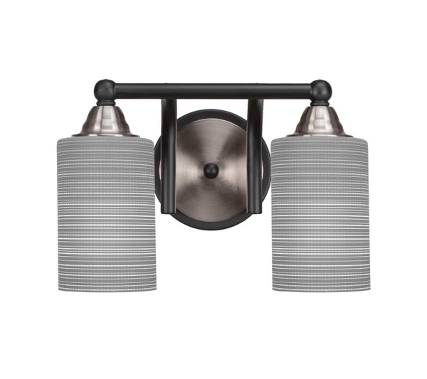 Toltec Lighting - 3422-MBBN-4062 - Two Light Bath Bar - Paramount - Matte Black & Brushed Nickel