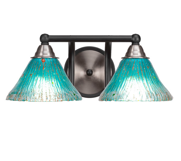 Toltec Lighting - 3422-MBBN-458 - Two Light Bath Bar - Paramount - Matte Black & Brushed Nickel