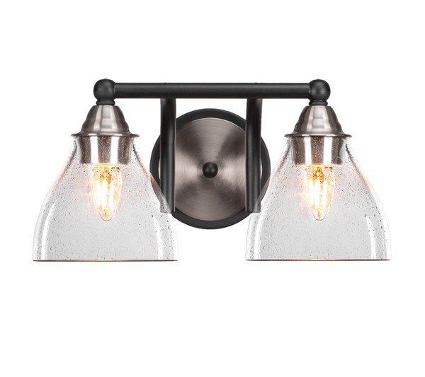 Toltec Lighting - 3422-MBBN-4760 - Two Light Bath Bar - Paramount - Matte Black & Brushed Nickel