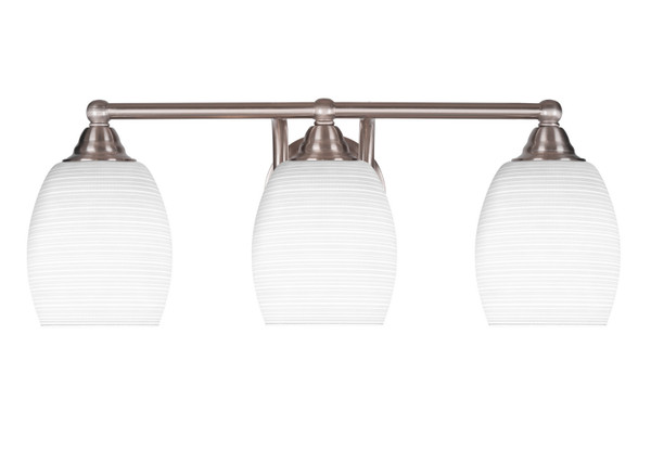 Toltec Lighting - 3423-BN-4021 - Three Light Bath Bar - Paramount - Brushed Nickel