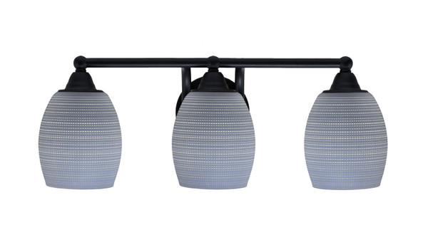 Toltec Lighting - 3423-MB-4022 - Three Light Bath Bar - Paramount - Matte Black