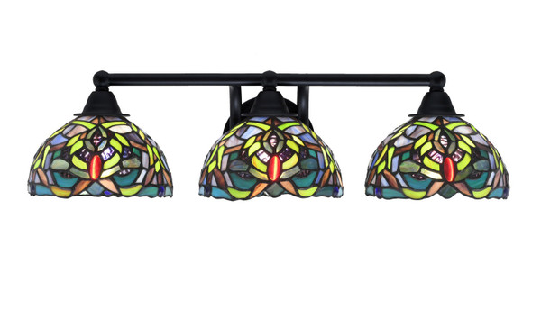 Toltec Lighting - 3423-MB-9905 - Three Light Bath Bar - Paramount - Matte Black