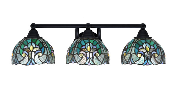 Toltec Lighting - 3423-MB-9925 - Three Light Bath Bar - Paramount - Matte Black