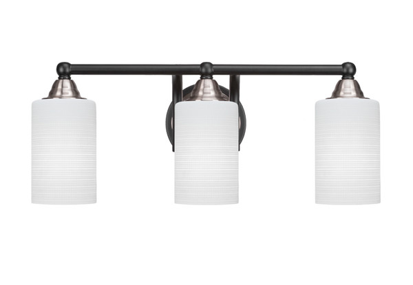 Toltec Lighting - 3423-MBBN-4061 - Three Light Bath Bar - Paramount - Matte Black & Brushed Nickel