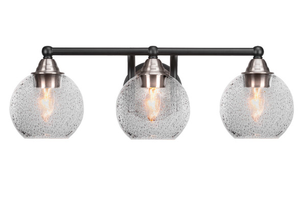Toltec Lighting - 3423-MBBN-4102 - Three Light Bath Bar - Paramount - Matte Black & Brushed Nickel