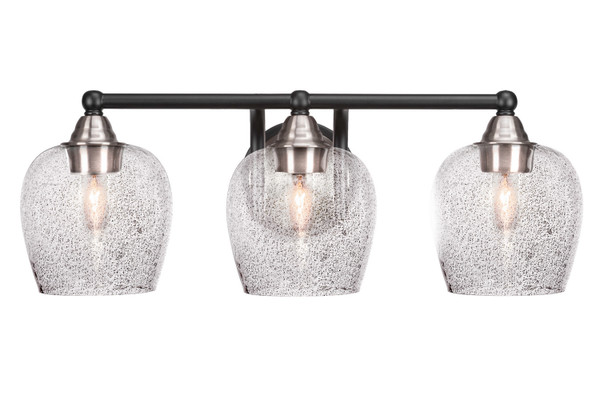 Toltec Lighting - 3423-MBBN-4812 - Three Light Bath Bar - Paramount - Matte Black & Brushed Nickel
