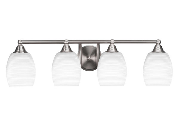 Toltec Lighting - 3424-BN-4021 - Four Light Bath Bar - Paramount - Brushed Nickel