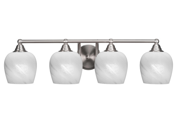 Toltec Lighting - 3424-BN-4811 - Four Light Bath Bar - Paramount - Brushed Nickel