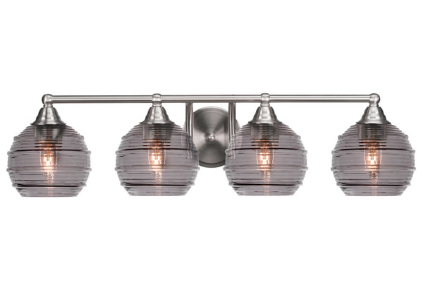 Toltec Lighting - 3424-BN-5112 - Four Light Bath Bar - Paramount - Brushed Nickel