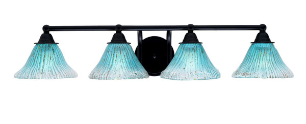Toltec Lighting - 3424-MB-458 - Four Light Bath Bar - Paramount - Matte Black